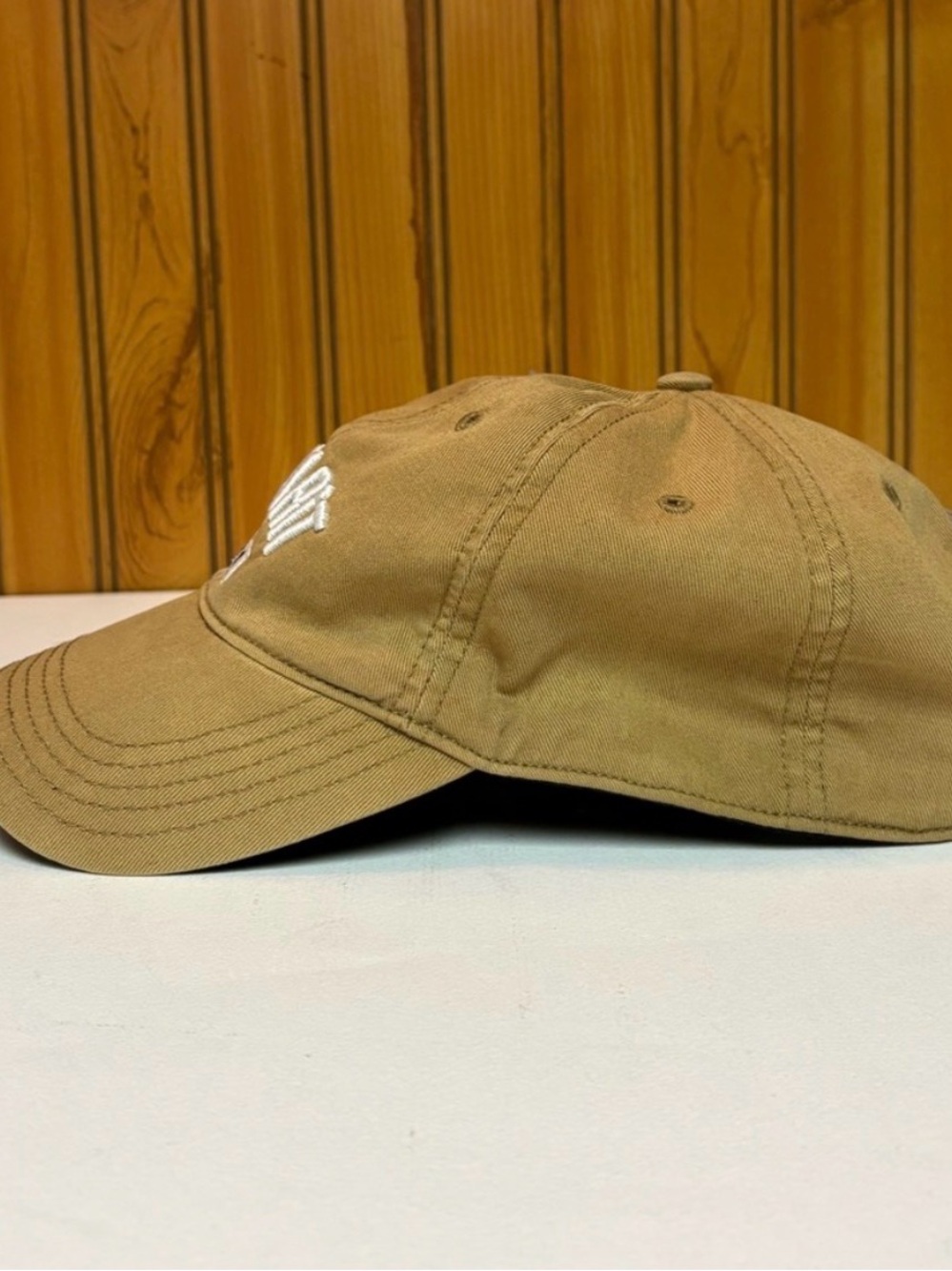 Carhartt Khaki Brown Dad Cap with White Embroidered Logo - Picture 2 of 5